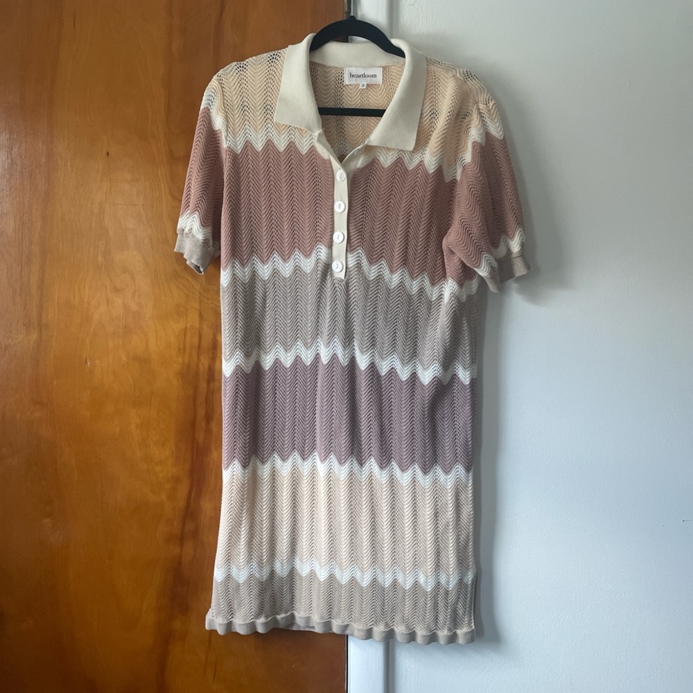 Knit button front dress